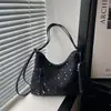 Bolsa de mão de bolinhas estilo despojado, coleção primavera feminina 2026, nova bolsa tote para o dia a dia, mochila de grande capacidade