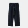 Calça Masculina APO Transfronteiriça vibe americana jeans com lavagem enzimática, marca da moda, corte reto solto, calça masculina cool e de caimento limpo