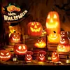Linterna de Calabaza de Halloween Hueca Resplandeciente Accesorios Decoración Parque Temático Escena al Aire Libre Artículos Arreglo Adornos Grandes de Calabaza