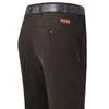 Estilo Wasteland Otoño e Invierno Pana Rayada Terciopelo Nuevos Pantalones Casuales para Hombre Rectos de Cintura Alta Color Sólido Pantalones Largos para Hombre