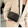 Bolso Mini Nuevo Bolso de Piel de Vaca Capa Superior Bolso de Hombro Cruzado Estilo Japonés y Coreano para Mujer Moda Casual Estilo Versátil Color Caramelo