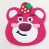 Oso Fresa DIY Creativo Pegamento Suave Adhesivo Magnético Accesorios de Pegamento Suave Funda para Teléfono Móvil de PVC Agujero Pantuflas Adhesivo para Refrigerador Parche para Taza