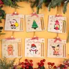 Clip de Dinero Navideño Único - 4 Piezas de Adornos Portadineros de Dinero Navideño, Clip de Dinero de Madera Regalo de Navidad 2024