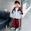 Conjunto de Chaqueta Trench y Pantalones para Niño Ropa de Primavera Otoño para Niño Pequeño Chaqueta Cortavientos con Capucha y Pantalones para Bebé Niño Regreso a la Escuela Ropa Nueva