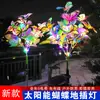Borboleta Solar Plug de Chão Lâmpada Flor Artificial Lâmpada Decorativa Impermeável para Exterior Pátio Gramado Varanda Jardim Arranjo de Paisagem