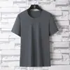 Venda Direta de Fábrica Transfronteiriça Camiseta de Seda de Gelo para Uso Externo Secagem Rápida Verão Fina Esportiva Casual Fitness Top Solto e Respirável