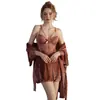Pijama de Mujer Xianyi, Conjunto de Dos Piezas de Ropa de Casa Sexy con Tirantes de Terciopelo para Otoño e Invierno, con Almohadillas en el Pecho 801