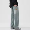 Ropa para Hombre Casa de Arce / Jeans para Hombre 2026 Otoño Nuevo Holgados de Pierna Recta Modernos Lavados de Pierna Ancha Casual Pantalones Largos