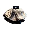 Pinza para el Pelo con Estilo Francés Retro de Moda Estilo Falda, Pasador Elegante de Lujo Ligero con Estampado, Pinza de Tiburón Elegante para la Parte Posterior de la Cabeza