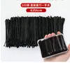 Pasador Grueso en Forma de U con Estilo para Recogidos, Simple Elegante, Pasador Negro, Tocado Fijo, Pin de una Sola Palabra, Pasador, Accesorio para el Cabello para Mujeres