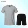 Nueva Ropa Deportiva Casual, Camiseta de Fitness de Cuello Redondo, Traje Ligero de Secado Rápido, Traje de Entrenamiento para Correr Transpirable de Manga Corta