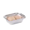 Caja de Empaque para Hornear a la Parrilla Lata Desechable de Papel de Aluminio Tazón de Papel de Aluminio Caja Rectangular Engrosada Nueva Caja para Llevar