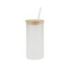 Transferência de calor 25oz corpo reto palha vidro 20oz copo fosco atacado transparente portátil presente copo de água para homens e mulheres