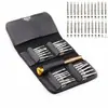 Estuche de Cuero Multiusos 25 en 1 Juego de Puntas para Destornillador Manual Herramientas de Reparación para Teléfono Móvil Portátil Venta al por Mayor