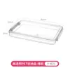 Caja de almacenamiento de escritorio con tapa, tapa abatible, PP transparente, rectangular, estrecha y larga, para papelería, bolígrafos, notas y artículos varios