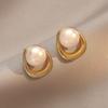 Brincos Transfronteiriços para Mulheres, High-End, Luxo Acessível, Compactos Elegantes, Design de Nicho, Modernos, Brincos Simples e Versáteis para Mulheres, Joias