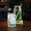 Taza de Bambú de Vidrio de Borosilicato Alto Resistente al Calor Resistente al Frío Taza para Jugo de Frutas Taza para Cócteles Taza para Bebidas Especiales Taza Larga para Cerveza Taza Colin