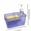 Dispensador de jabón de cocina transfronterizo caja dispensadora de detergente cepillo de limpieza de esponja redonda caja de jabón caja de almacenamiento
