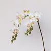 Flor Artificial de Orquídea Mariposa de 2 Ramas Impresa en 3D de Gama Alta Película Decoración para Hogar Sala de Estar Decoración de Boda Flor Artificial Venta al por Mayor