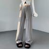 ¡Manténgalo para usarlo! ¡Pantalones de arroz pegajoso de lana! Estilo Flojo Elegante Cintura Alta Adelgazante Casual Pantalones de Pierna Recta