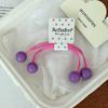 Anillo para el cabello de color caramelo para niños Cuerda de doble cabeza Banda de goma Bola Cuerda para el cabello Cola de caballo alta de bebé No daña el cabello Accesorios para el cabello de alta elasticidad