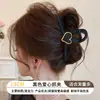 Pinza Grande Negra para el Cabello con Acabado de Alta Gama, Pinza de Garra Única y Hermosa para Recogidos Completos en la Parte Trasera de la Cabeza, Accesorio para el Cabello para Mujeres