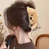Pinzas para el pelo de felpa de alta gama para otoño e invierno, pinzas de tiburón, pinzas para el pelo de lazo de gran capacidad, accesorios para el pelo de mujer para la parte posterior de la cabeza