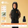 Chaleco de plumón antibacteriano Beipeisi para niños Cálido para niños y niñas Chaqueta de plumón versátil con capucha Ropa de abrigo gruesa de invierno