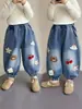 Jeans para Niña Primavera y Otoño 2026 Nuevo Estilo Moda Infantil Pantalones Linterna para Niños Pequeños Pantalones Casuales de Otoño