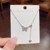 Collar de circonitas microincrustadas de plata para mujer, diseño con sentido del temperamento, moda, Internet, celebridades, diseño que combina con todo, cadena de clavícula súper llamativa.