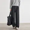 Pantalones de Estilo Old Money para Hombre, Marca de Moda Otoño/Invierno 2026 Nuevos Pantalones Casuales Lisos de Color Sólido con Caída, Pantalones Largos Rectos de Corte Holgado