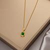 Moda Transfronteriza Europea y Americana Acero de Titanio Collar que No se Desvanece Amor Femenino Nicho de Alta Gama Lujo Ligero Versátil Cadena para Clavícula Joyería