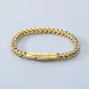 Versión coreana de pulsera sencilla de acero de titanio para hombre, de acero inoxidable, con personalidad para hombre, joyería de moda retro hip-hop al por mayor