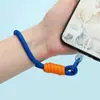 Cor Ins Corda Trançada Feita à Mão Fivela Única Corda Capa de Celular Chaveiro Corda de Pulso para Bolsa Tendência Fivela V1001