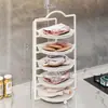 Estante de almacenamiento para bandejas de preparación de cocina, estante de preparación multicapa para uso doméstico, escurridor de platos multifuncional para escurrir y almacenar ingredientes