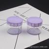 Caja de crema facial morada, botella de crema de manos de 20 g, caja de polvos de maquillaje, caja de polvos brillantes, botella de boca ancha, caja de sombra de ojos de 20 ml, botella de mascarilla facial
