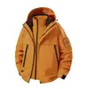 Nueva Chaqueta Estilo Montaña Multicolor para Hombres y Mujeres, Set de Dos Piezas 3 en 1, Cortavientos, Impermeable, Calidez de Forro Polar para Exteriores Otoño/Invierno
