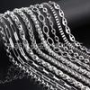 Nova corrente de joias de aço inoxidável corrente de aço titânio faça você mesmo colar pulseira corrente cubana material comércio exterior acessórios de moda