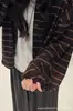 Cárdigan de punto a rayas color block estilo coreano, nueva colección otoño 2026 para mujer, top holgado y relajado de manga larga