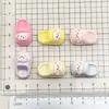 Chinelos de Cachorrinho Branco Brilhante Desenho Animado Acessórios de Resina Grampo de Cabelo DIY Corda de Cabelo Pingente para Copo de Água Flor para Sapato Fivela de Sapato Material