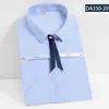 2025 Nueva Camisa Blanca de Fibra de Bambú para Mujer de Manga Corta de Color Sólido Camisa de Verano Formal de Negocios Camisa Profesional Ajustada