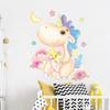 Nuevo FX-F189 Adhesivo decorativo de pared con diseño de unicornio de dibujos animados para la entrada del dormitorio infantil, autoadhesivo