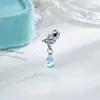 Lágrima Floral: Nuevo pendiente de titanio Hengsen estilo ins de cuatro diamantes, flor pequeña, gota de agua, barra de aleación de titanio, piercing de cartílago, pendiente para hueso de la oreja