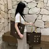 Bolsa Tote de Tela No Tejida Marrón de Gran Capacidad para Ropa, Bolsa de Compras, Bolsa de Regalo al por Mayor para Tiendas de Ropa, Personalizable con Logo
