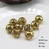 Aleación de Plata del Tíbet Cuentas Redondas de Flor y Cuentas Decorativas Accesorios para Joyería DIY Venta al por Mayor Bolas Huecas de Flor Bodhi Vajra Conectores de Tres Vías Joyería