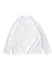 Camiseta de Manga Larga Lisa de Color Sólido Algodón Puro Estilo Retro Americano Suelta Senwang Primavera y Otoño para Hombres y Mujeres, Camiseta Básica