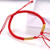 Pulseira Nó de Diamante, produto semiacabado, pulseira trançada para o ano de nascimento, pode ser usada com contas ou sem, feita à mão com cordão trançado vermelho.