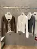 ENEN Otoño Chica Picante Estilo Deseo Puro Patchwork de Encaje Adelgazante Cuello en V Atado Manga Larga Camiseta E11307