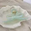 Grampo de Cabelo Colorido de Sereia com Laço para Mulheres Presilha de Cabelo Traseira Grande Presilha de Tubarão Grampo de Cabelo de Alta Qualidade Acessórios de Cabelo