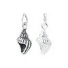 Nuevo Colgante de Concha Estéreo Personalizado de Plata Esterlina S925 DIY Pulsera de Cuerda con Cuentas Cristal Material de Accesorios de Plata
